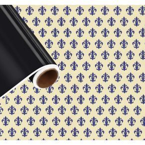 Carta Rivesto Plastica Adesiva giglio blu 2mtx45cm Milord