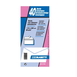 Buste Bianche 11x23cm con chiusura autoadesiva senza finestra 40pz