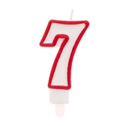 Candela numero 7 con sostegno 8,5cm