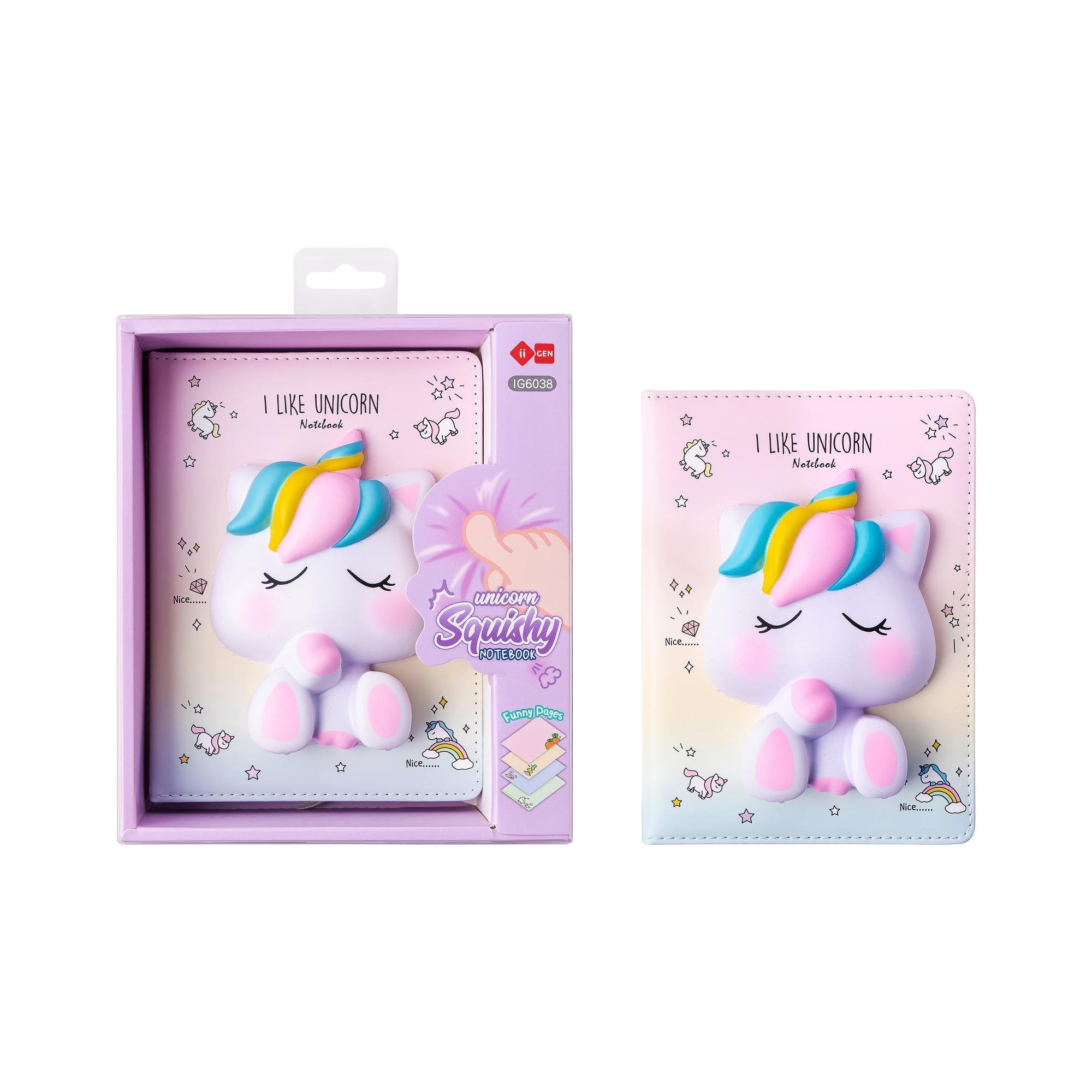 Squishy Notebook 128fogli Unicorno