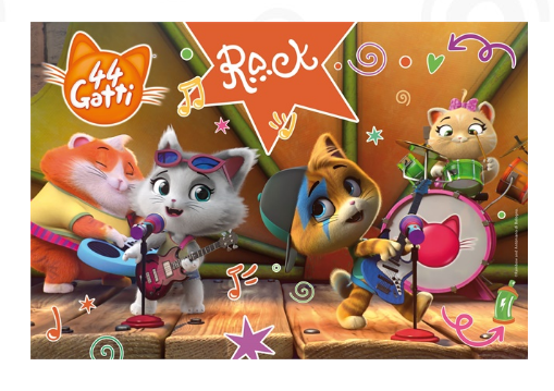 Puzzle double-face 44 Gatti 60pz Lisciani