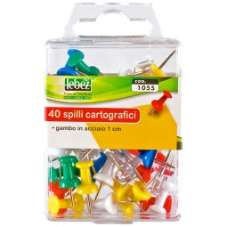 Spilli Cartografici 40pz colori assortiti