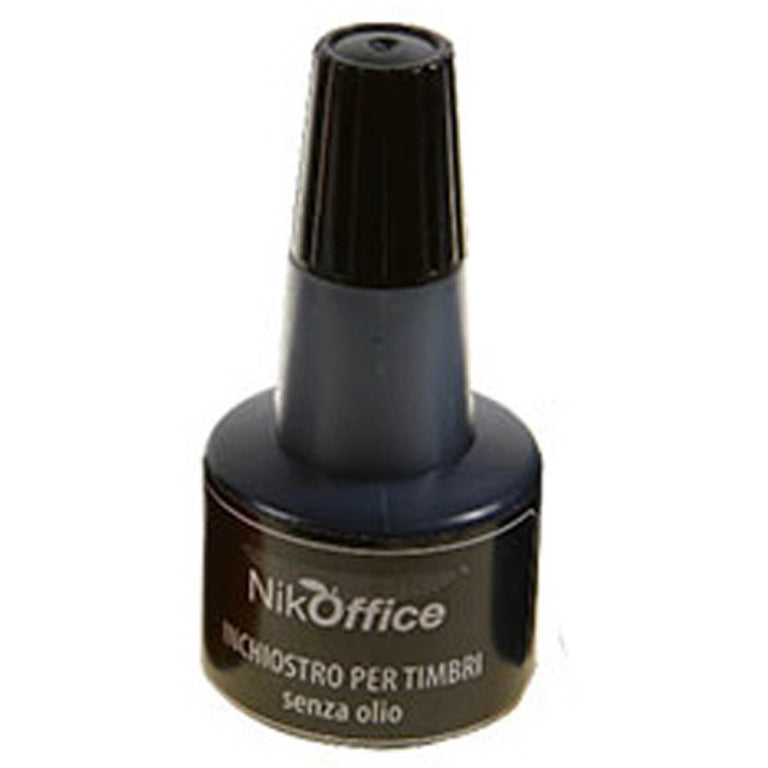 Inchiostro per Timbri Nero 30ml NikOffice