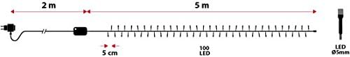 Catena Minilucciole 100 LED Bianco Freddo 5mt Lotti