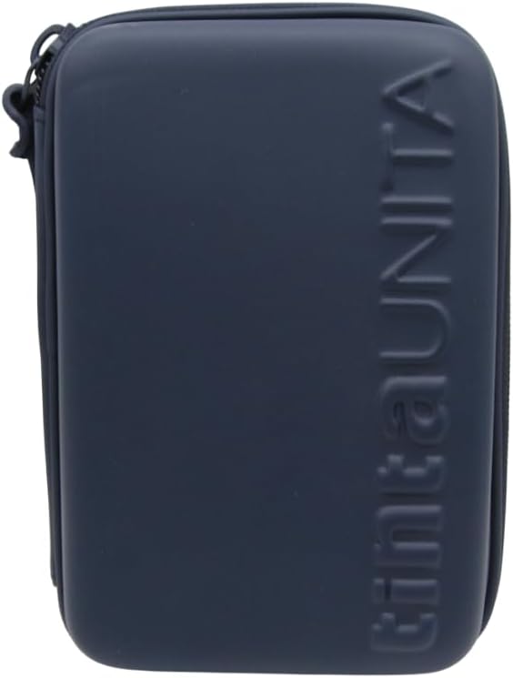 Astuccio ONE TIME Completo a 3 scomparti 1 zip Blu Notte Tinta Unita