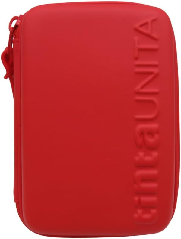 Astuccio ONE TIME Completo a 3 scomparti 1 zip Rosso Tinta Unita