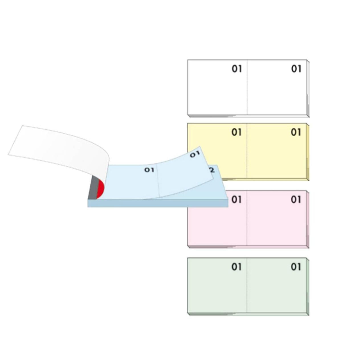 Blocco Numerato 1-100 colorato ass. NikOffice