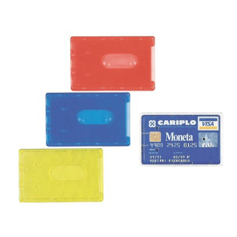 Portacards Plastica Rigida Colore Rosso 1 tessera