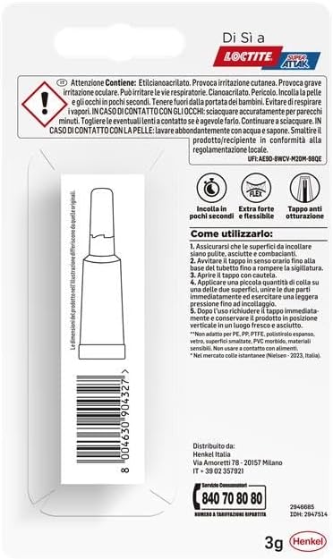 Super Attak Power Gel colla liquida 3gr Loctite