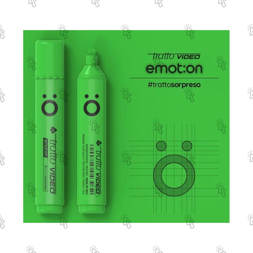 Evidenziatore Tratto Video Verde Emoticon Fila
