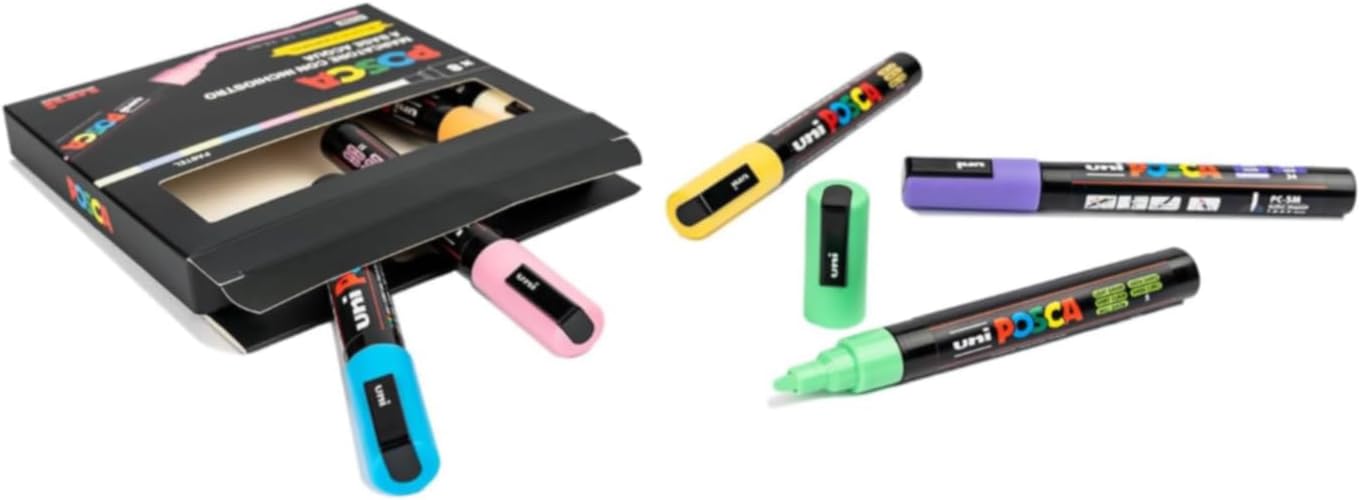 Set Pennarelli acrilici PC5 8pz Uni Posca