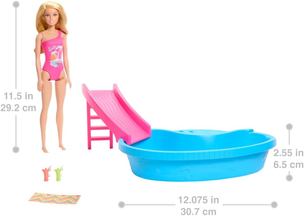 Barbie Playset Piscina con bambola Bionda Mattel