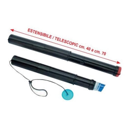 Tubo Porta Disegni estensibile diametro 6,8cm 43/76cm