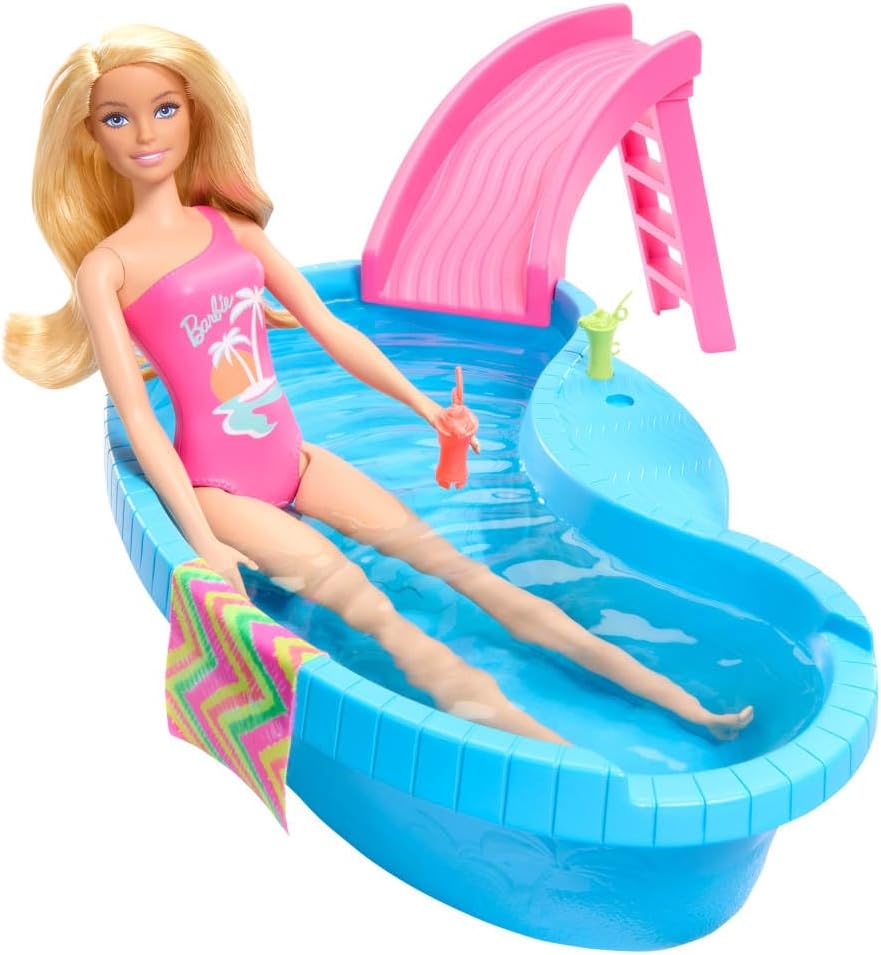 Barbie Playset Piscina con bambola Bionda Mattel