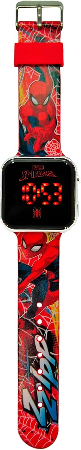Orologio da Polso Digitale Led Spiderman per Bambino e Bambina Cartoon