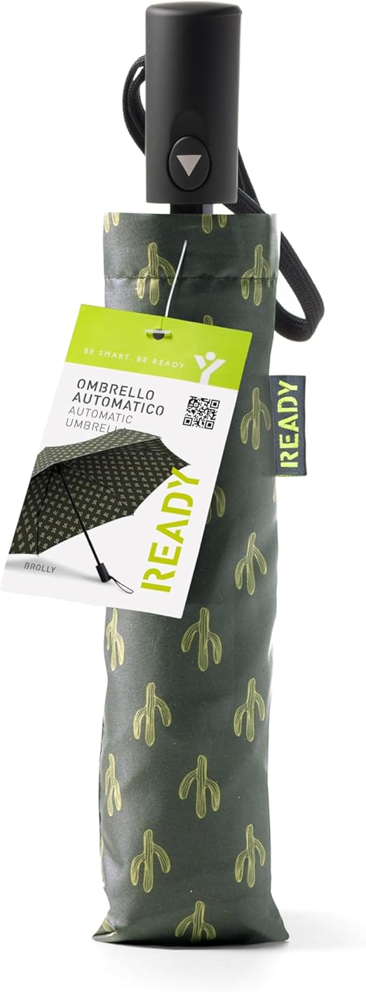 Ombrello Automatico Pattern Cactus Perletti