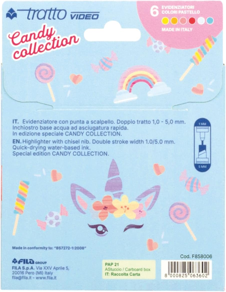 Evidenziatori pastel Candy Collection Giotto
