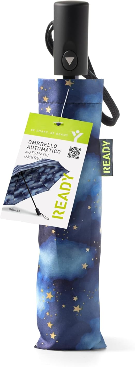 Ombrello Automatico Pattern Blu Notte Ready