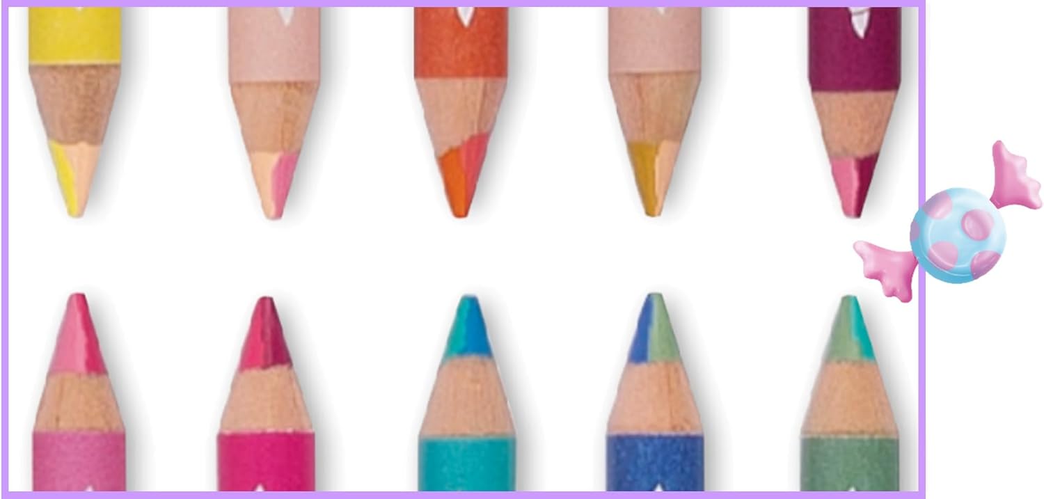 Pastelli bicolor 10pz Candy Collection Giotto