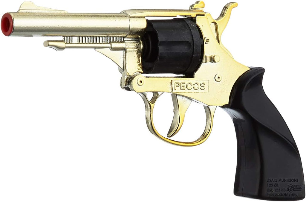 Pistola in Metallo 8 Colpi Oro Pecos