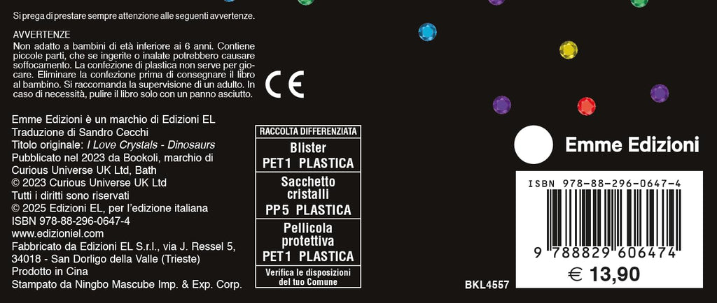 Dinosauri. Amo i Cristalli. Con 2000 adesivi. Ediz. a colori -