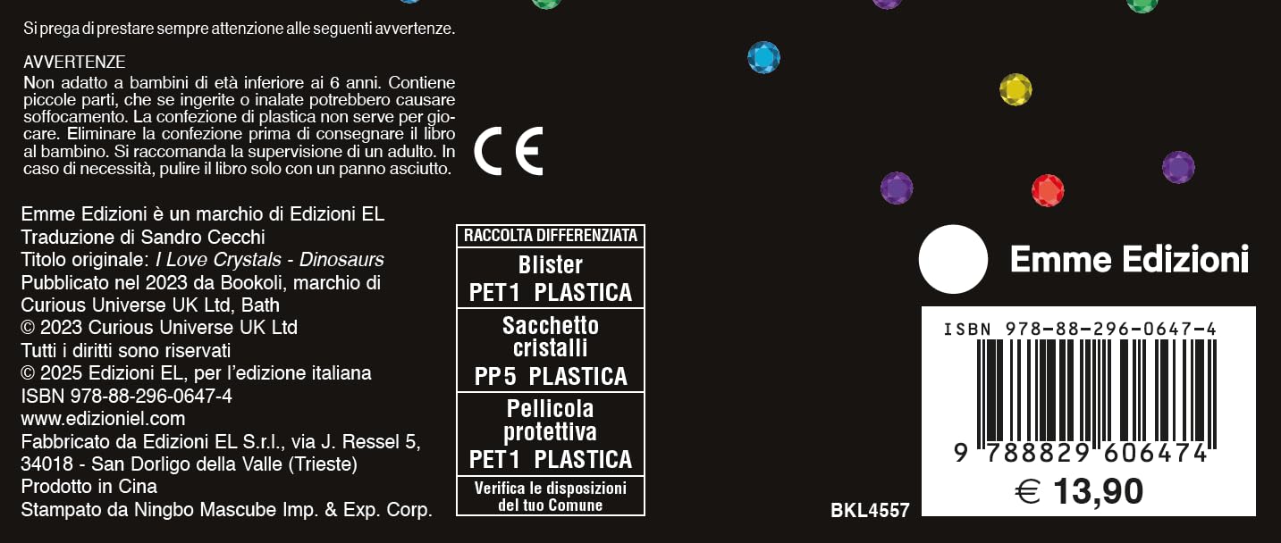 Dinosauri. Amo i Cristalli. Con 2000 adesivi. Ediz. a colori -