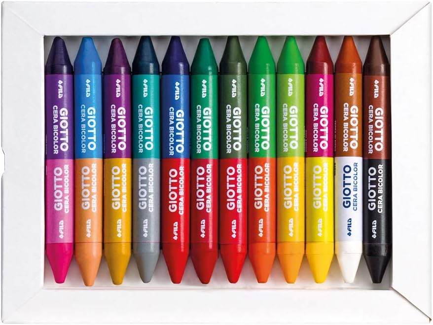 Pastelli Cera Bicolor 12pz Giotto