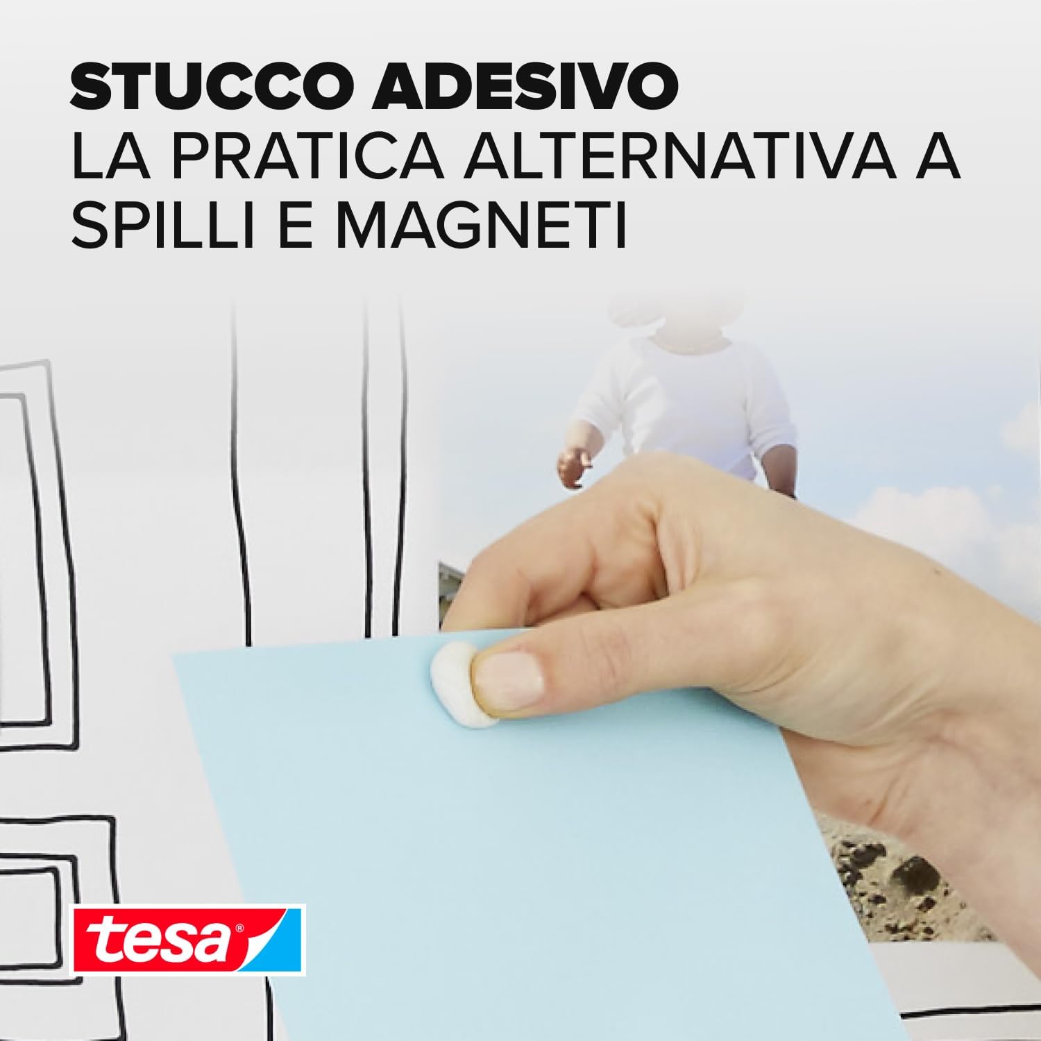 Gomma Pastiglie Adesive Putty Tesa