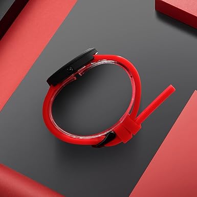 Orologi donna da Polso Sportivo con Cinturino in Silicone Rosso Comtex