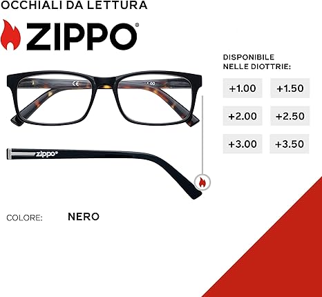 Occhiali da Vista Zippo +1.5 Marrone scuro maculato