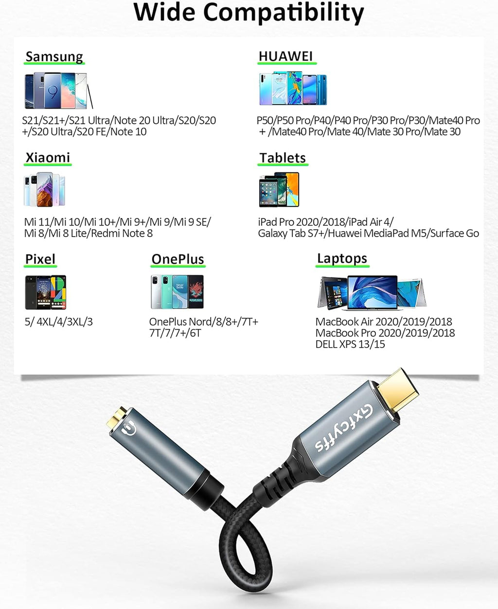 Adattatore USB C Jack 3,5mm