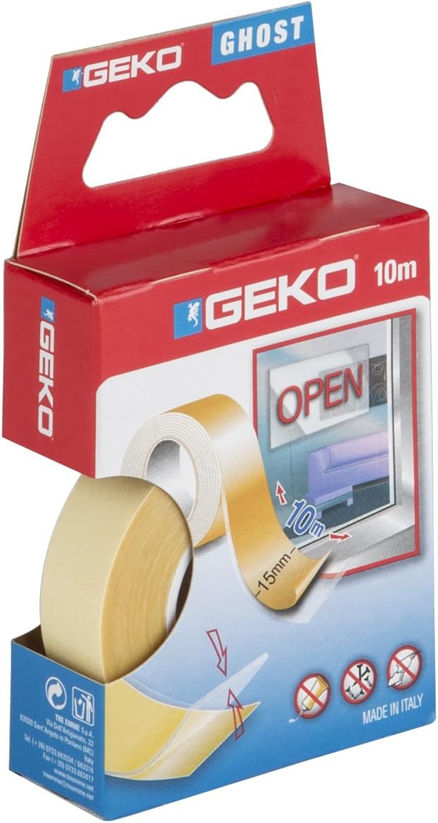 Nastro Biadesivo Double Face 15mm x 10m Geko