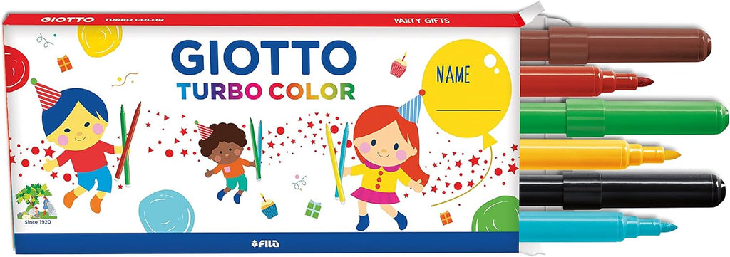 Party Set Turbo Color , 12 astucci da 6 mini pennarelli Giotto