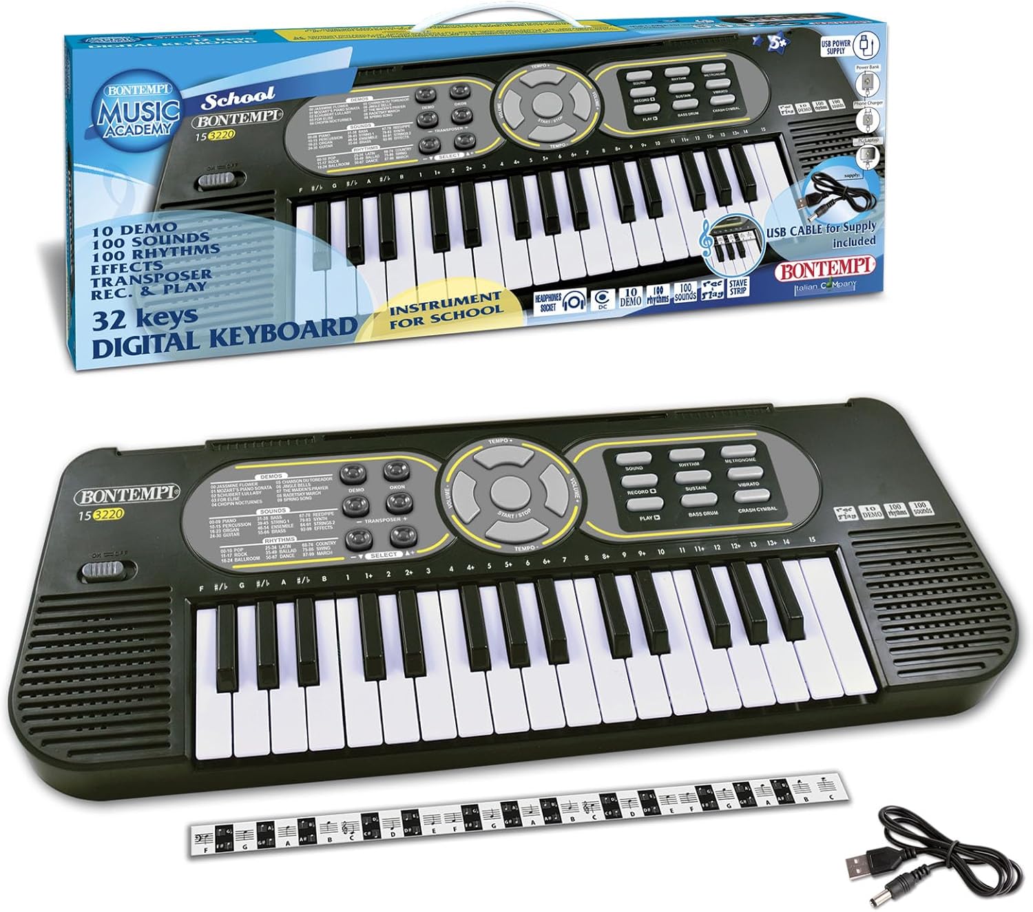 MiniKey Tastiera Portatile a 32tasti Bontempi