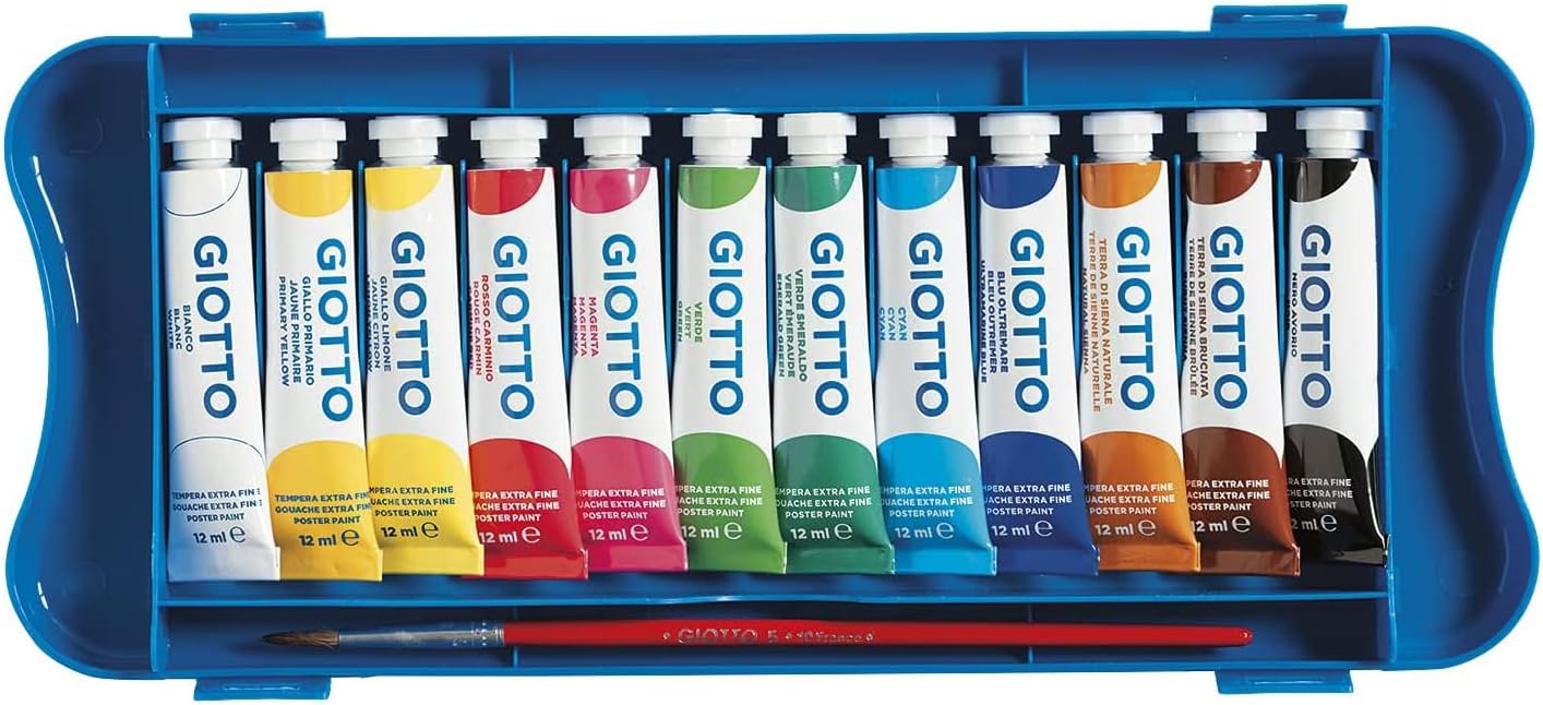 Tempere 12ml extra fine 12pz Giotto