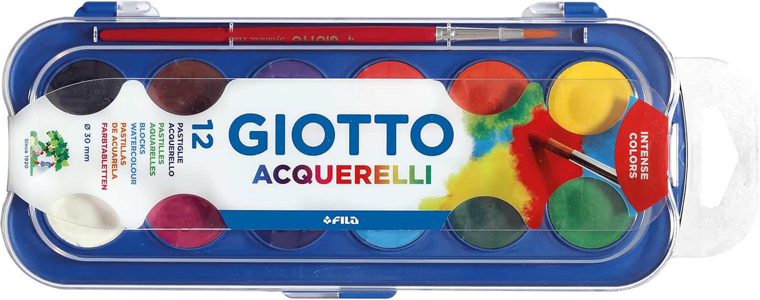 Acquerelli 12 colori Giotto