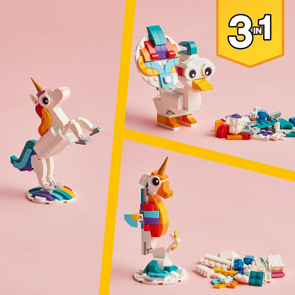 Lego Creator 31140 unicorno magico con arcobaleno