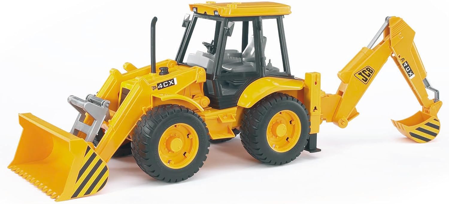 Terna JCB 4CX con benna frontale 02428 Bruder