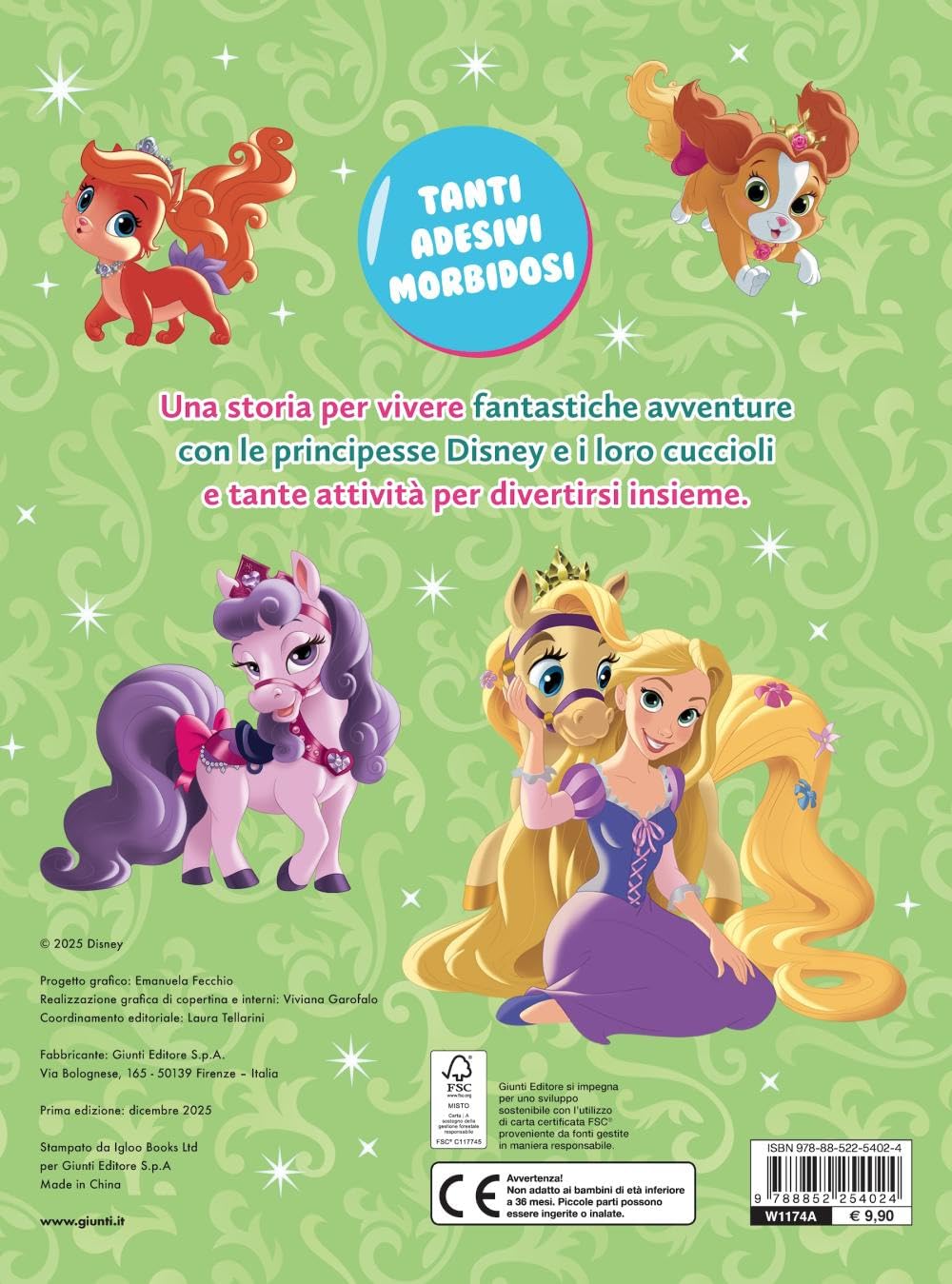 Disney princess e cuccioli reali. Bubble stickers. Storia e giochi. Ediz. illustrata. Con Adesivi