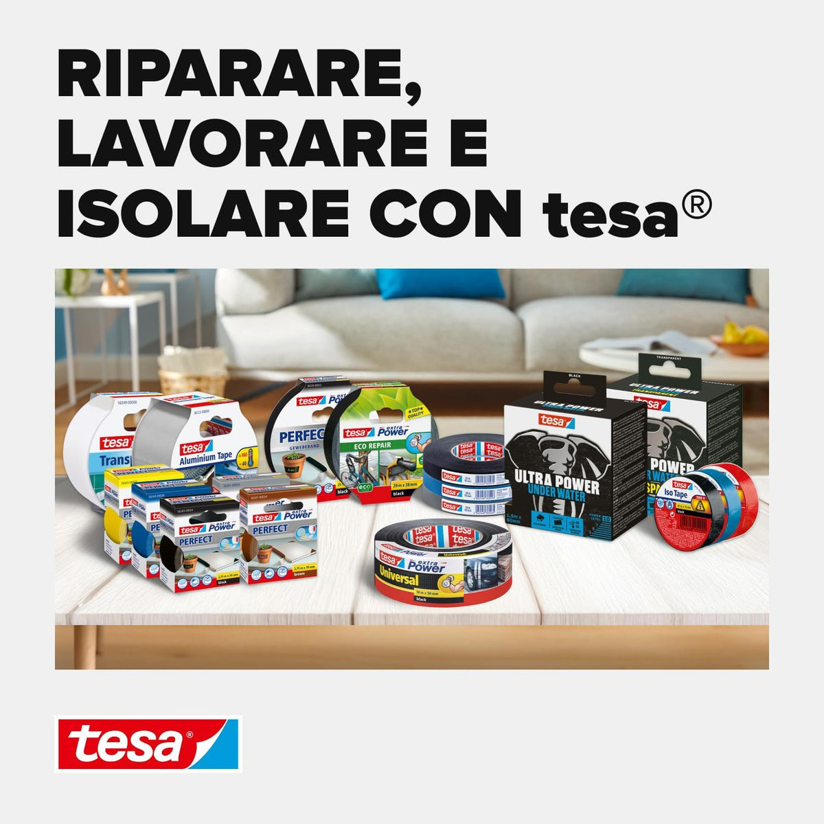 Nastro Adesivo Telato 19mmx2,7mt blu Tesa
