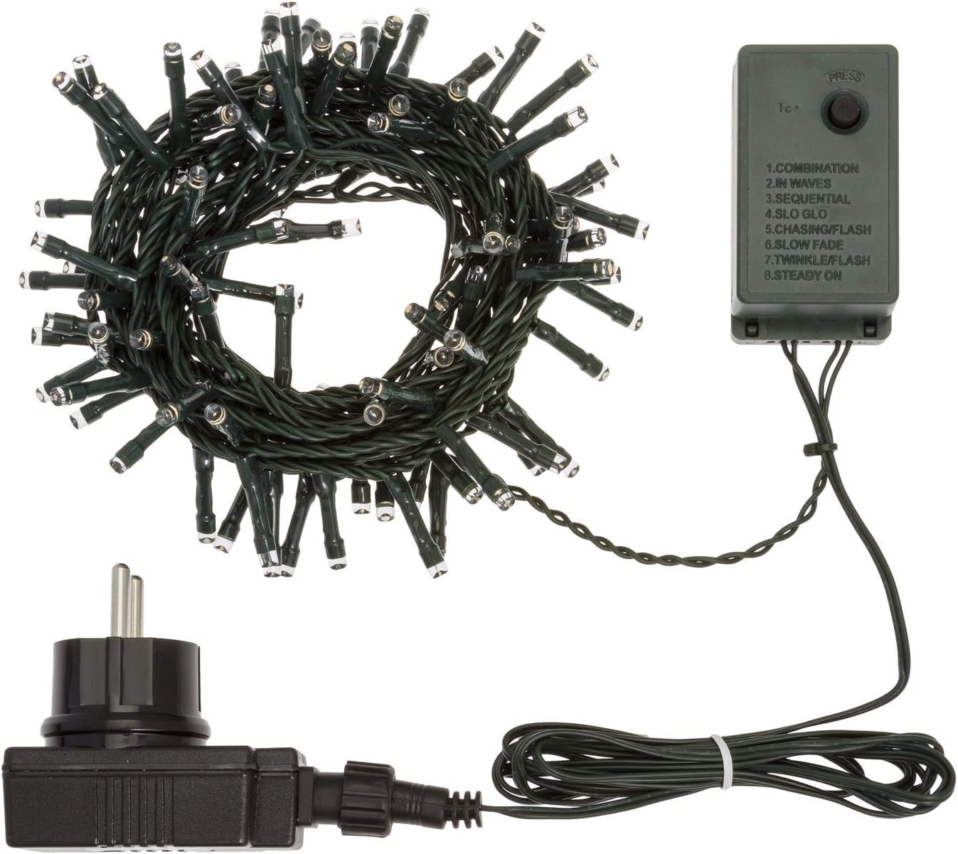 Catena Minilucciole 100 LED Bianco Freddo 5mt Lotti