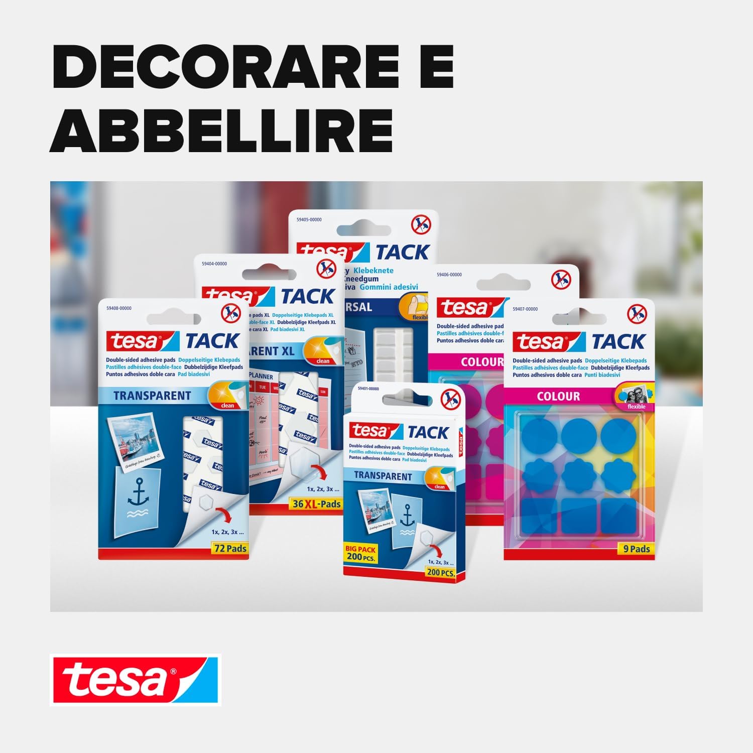Gomma Pastiglie Adesive Putty Tesa