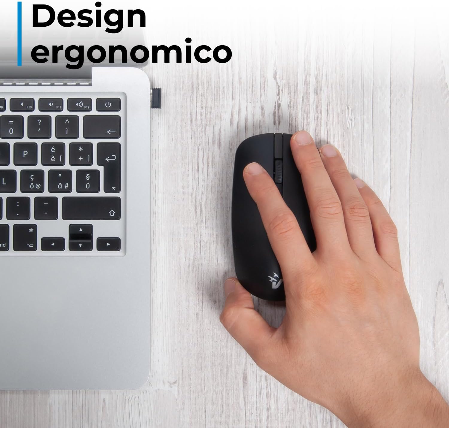 MW-10 Mouse Wireless Ottico Silenzioso 2.4GHz Nero VulTech
