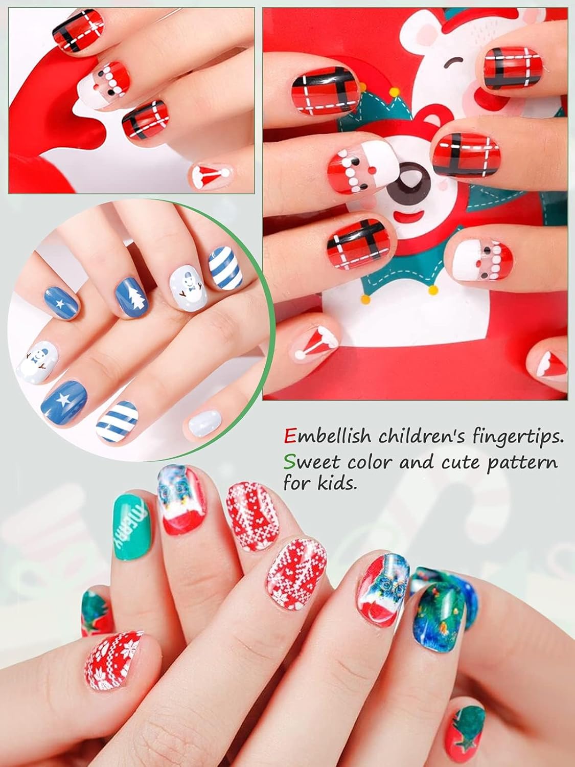 Unghie autoadesive Bimba Natalizie 24 pz Trucchi