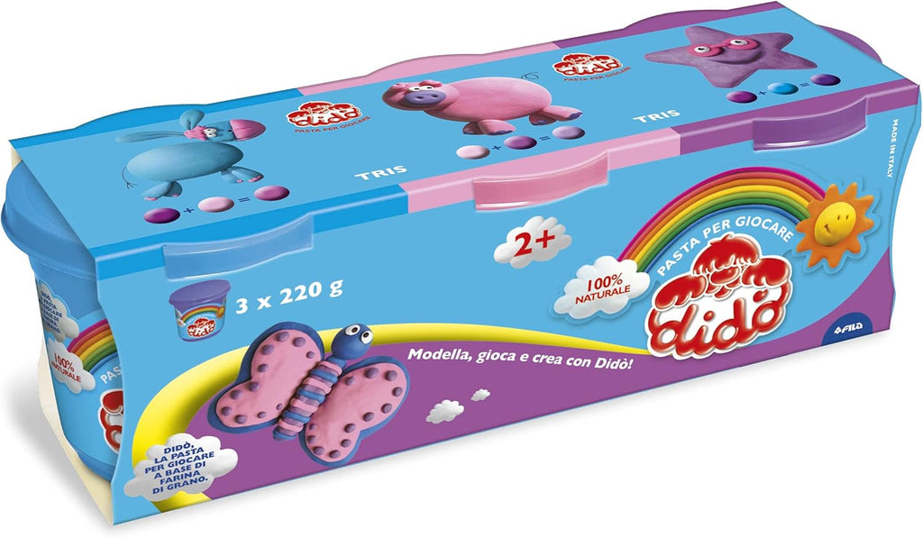 Tris Didò 3x220gr Viola Rosa Blu Fila