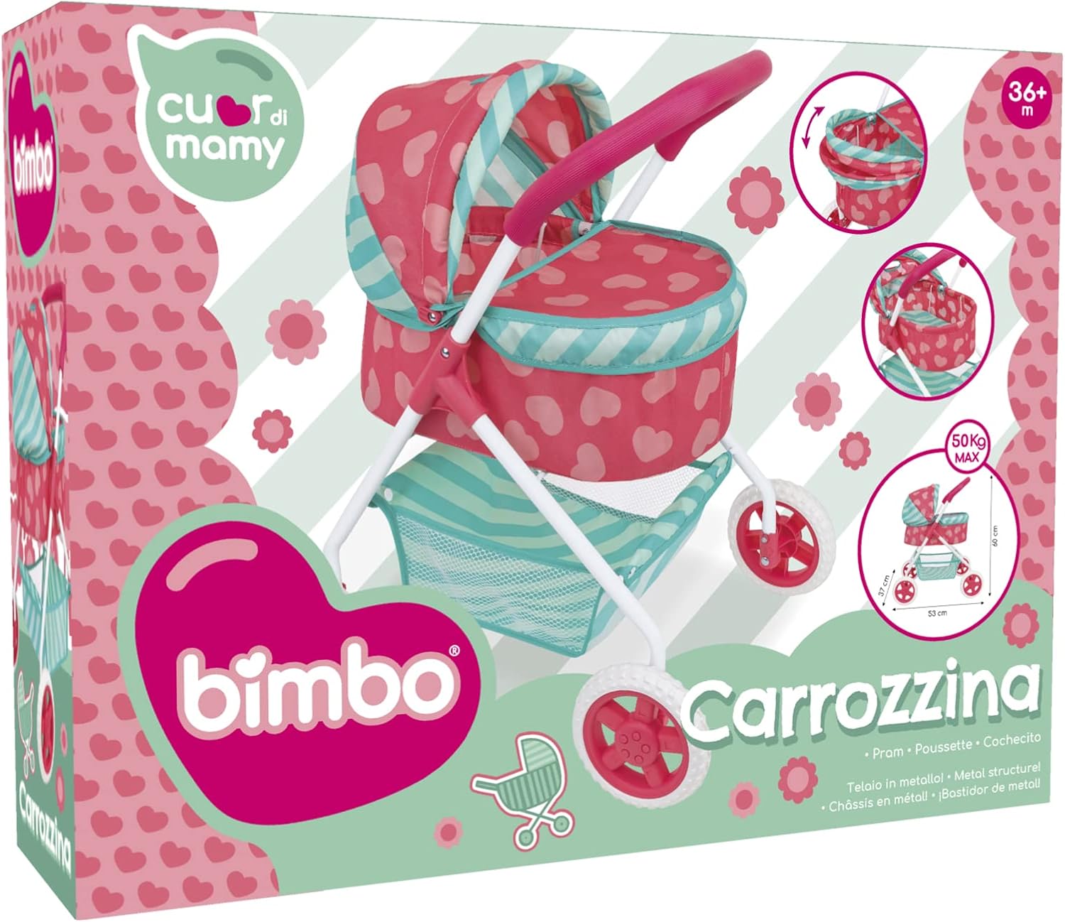 Carrozzina Deluxe per bambole Globo Giocattoli