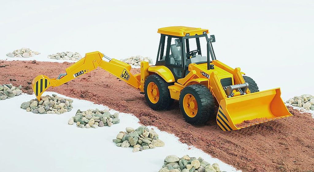 Terna JCB 4CX con benna frontale 02428 Bruder