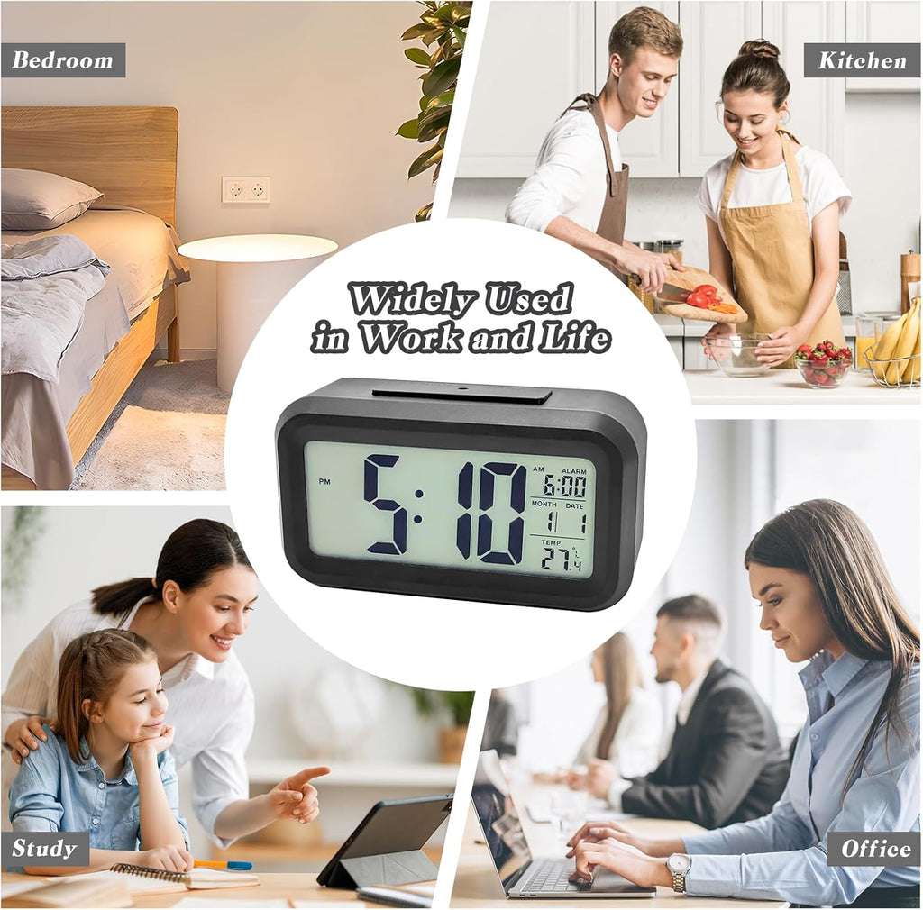 Sveglia Digitale da Comodino con Temperatura Data Snooze