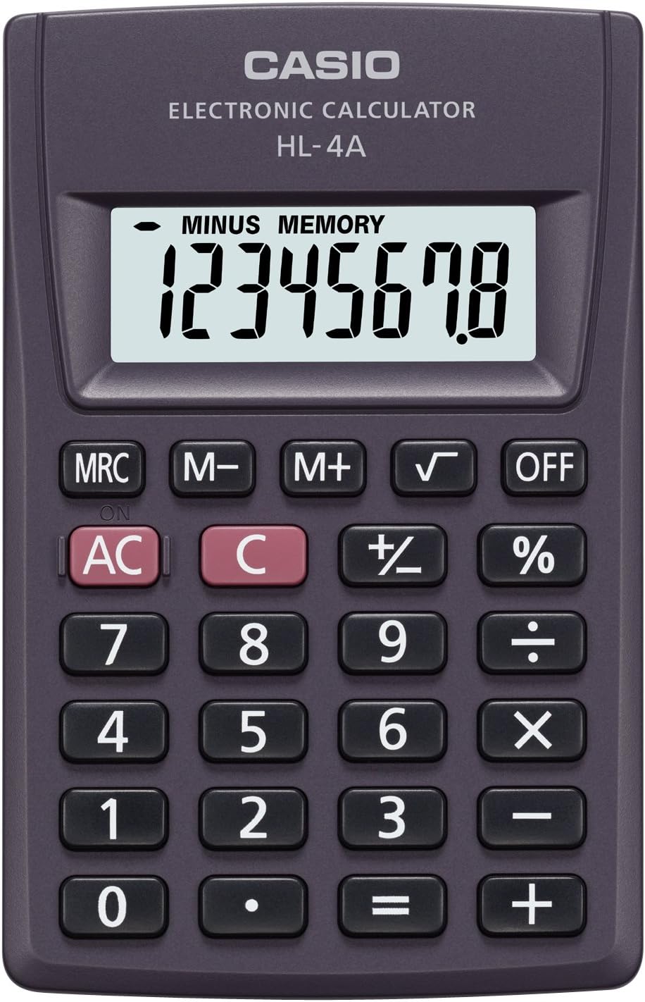 Casio HL-4A Calcolatrice tascabile Antracite Display 8 cifre