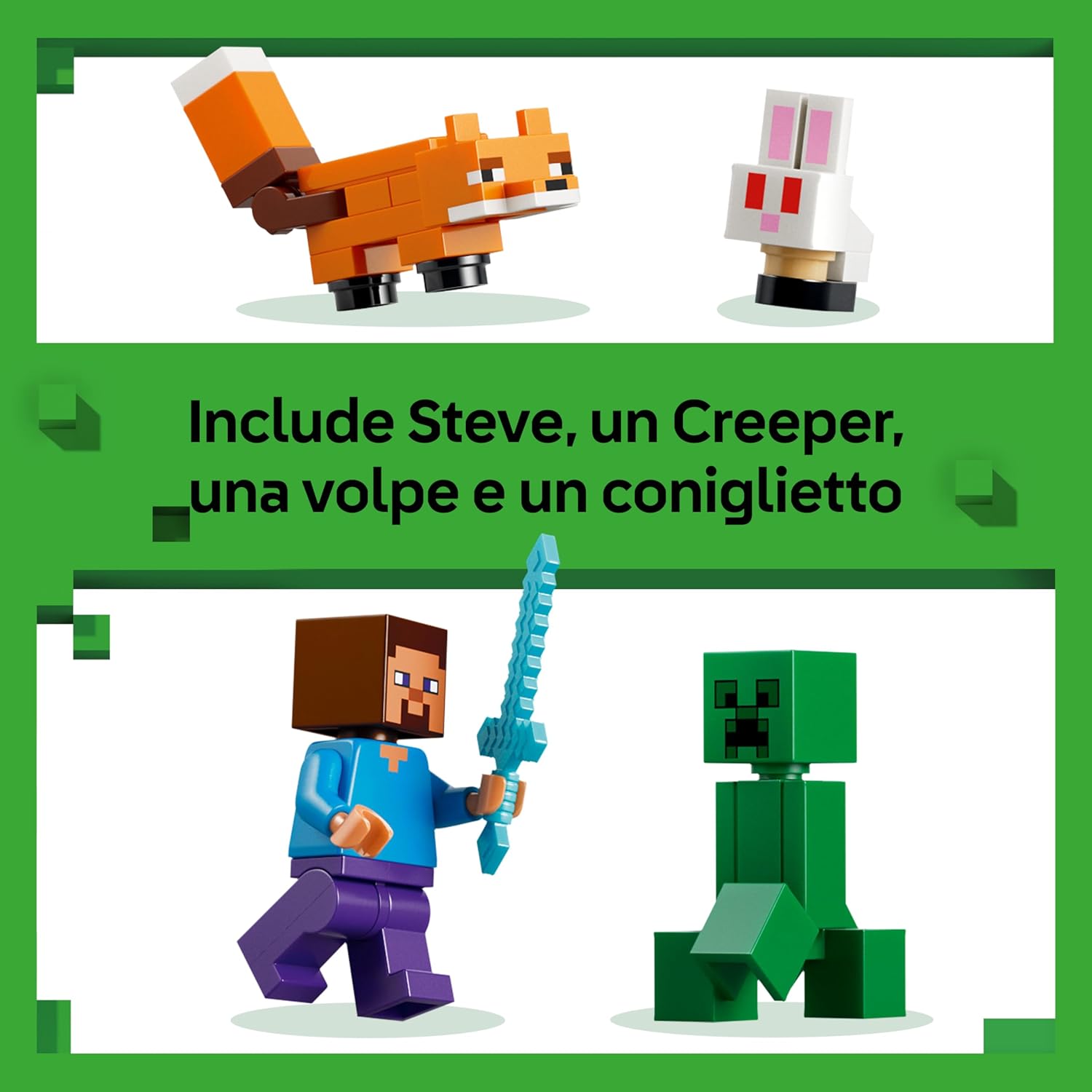 Lego Minecraft 21583 Avventura di Steve nella taiga